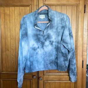 American Eagle Tie Dye Light Weight Quarter Zip Sweatshirt